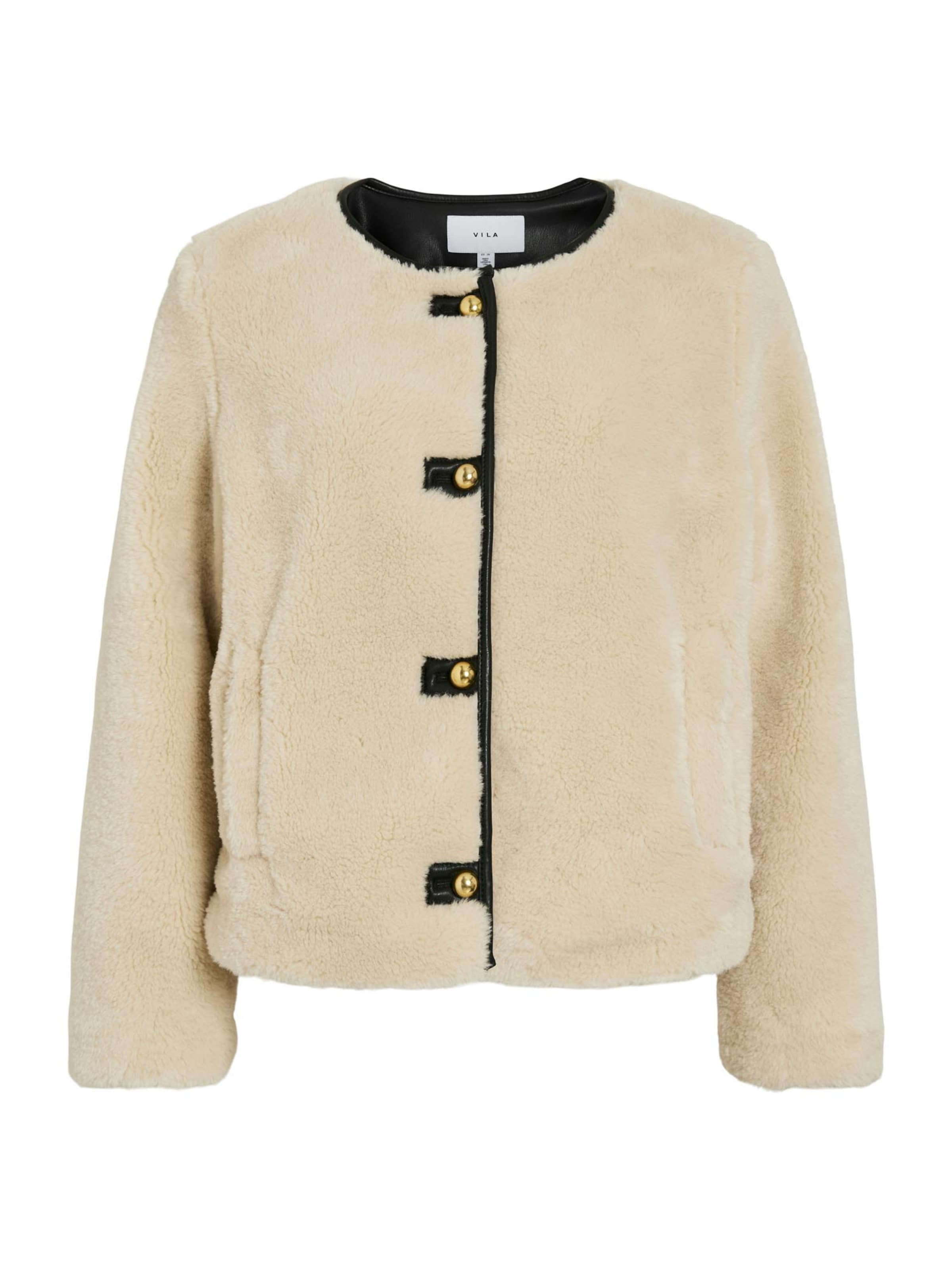 VILA Преходно яке 'SHUP' в кремаво / черно, Преглед на продукта