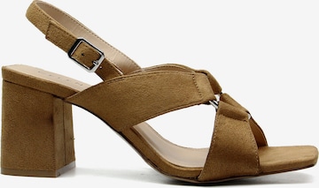 Celena Strap Sandals 'Christel' in Brown