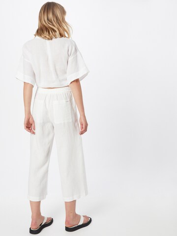 Wide leg Pantaloni de la comma casual identity pe alb