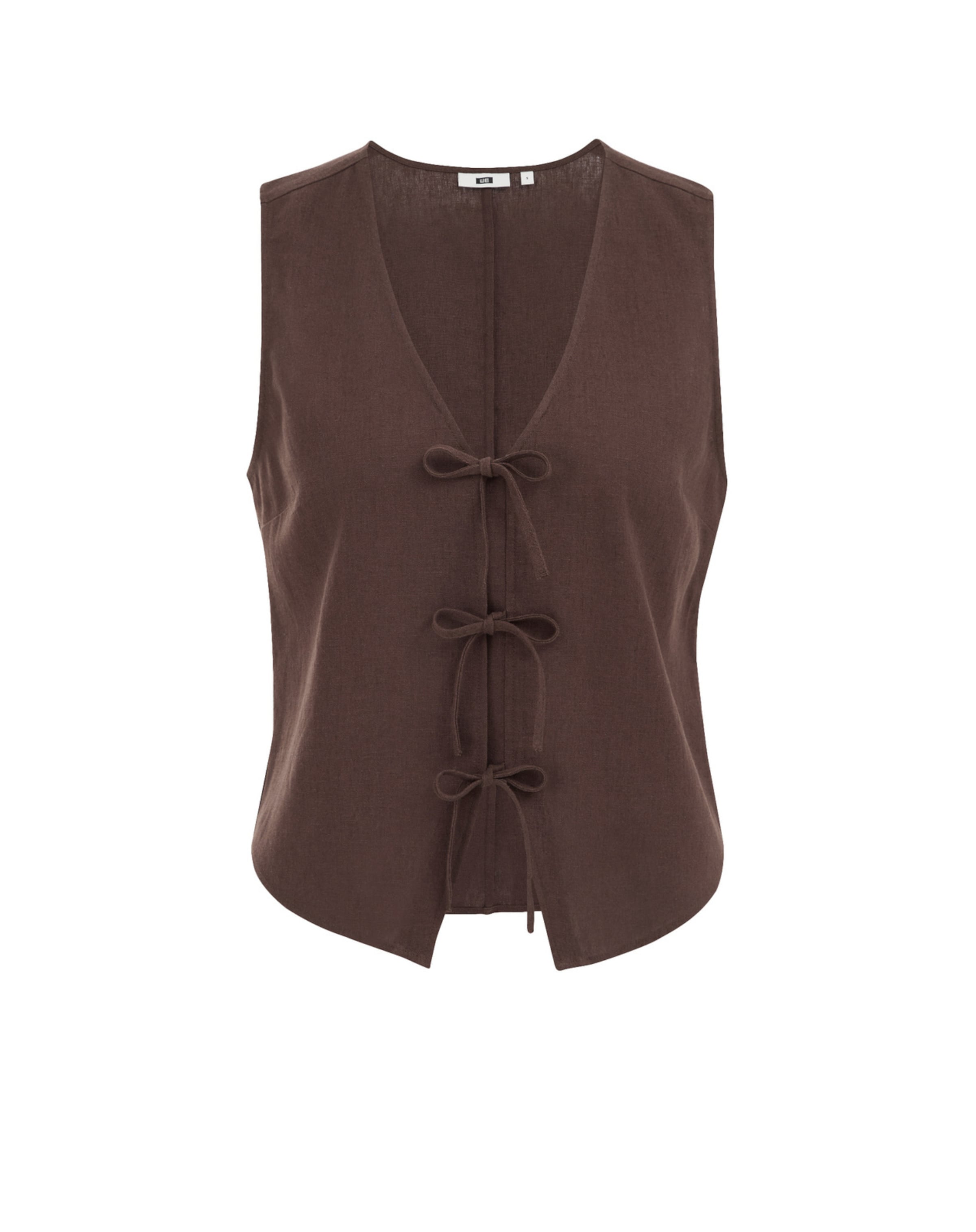 WE Fashion Öltönymellény - barna: elől