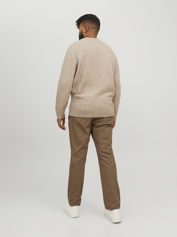 Jack & Jones Plus - Slimfit Pantalón chino 'Marco Dave' en marrón