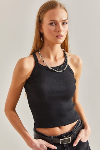 Bianco Lucci - Top em preto: frente