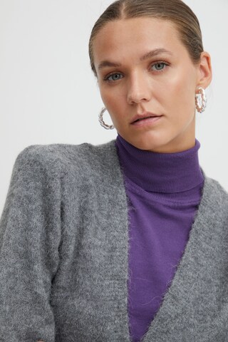 ICHI Knit Cardigan 'Kamara' in Grey