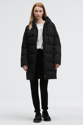 Soccx Stepp-Parka mit hochgeschlossener Kapuze in Schwarz