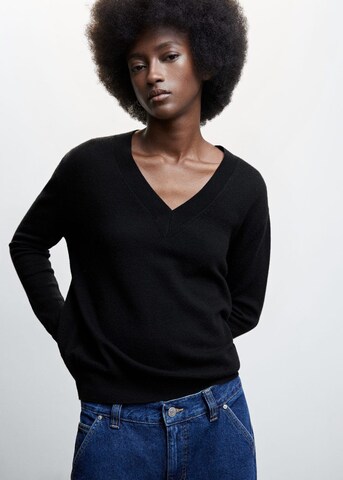 MANGO Sweater in Black: front