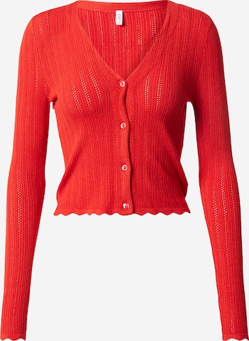 ONLY Knit Cardigan 'DEE' in Red: front