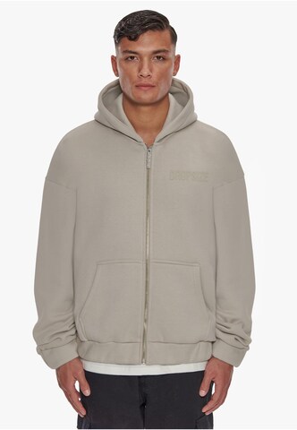 Dropsize Sweatvest in Grijs: voorkant