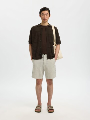 SELECTED Knit cardigan in Brown