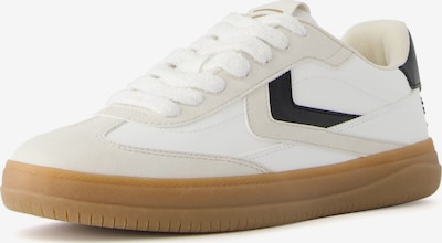 Bershka Baskets basses en gris clair / noir / blanc, Vue avec produit