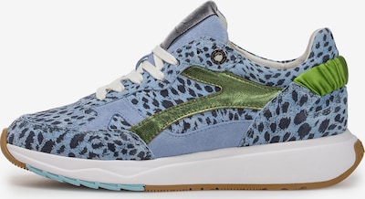 Floris van Bommel Platform trainers 'Suvi 04' in 36 in Light blue / Green / Black, Item view