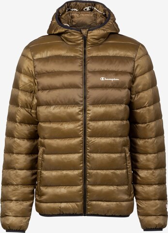 Champion Authentic Athletic Apparel Winter Jacket in Brown: front
