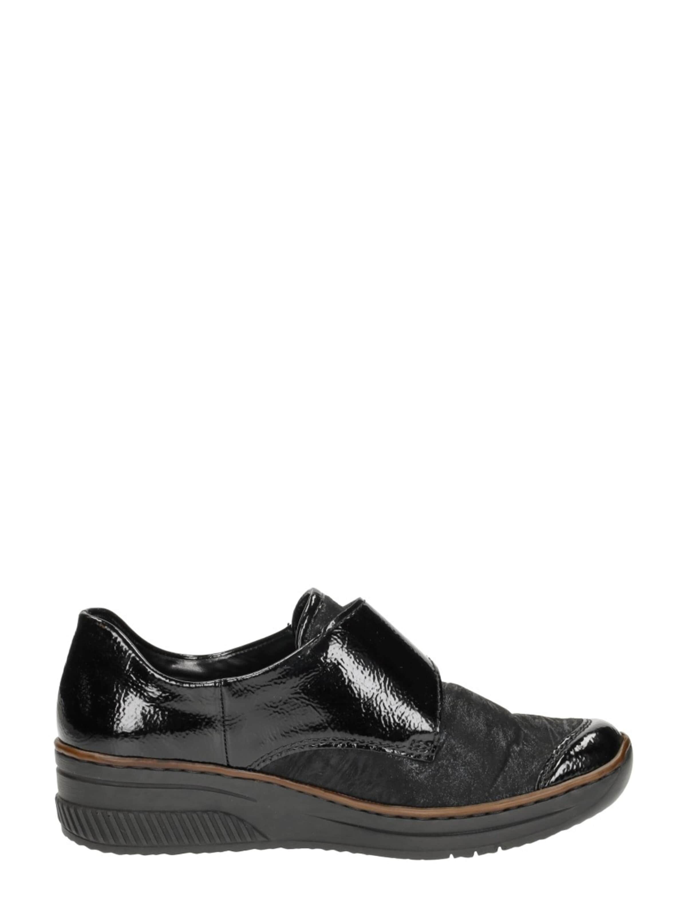 Rieker Slip-ons 'Klittenband' in Black
