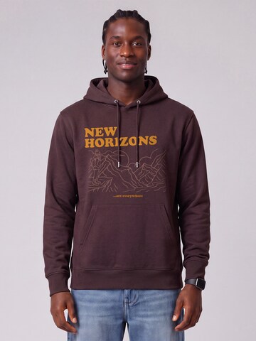 Sweat-shirt 'New Horizons Are Everywhere' Watapparel en rouge : devant
