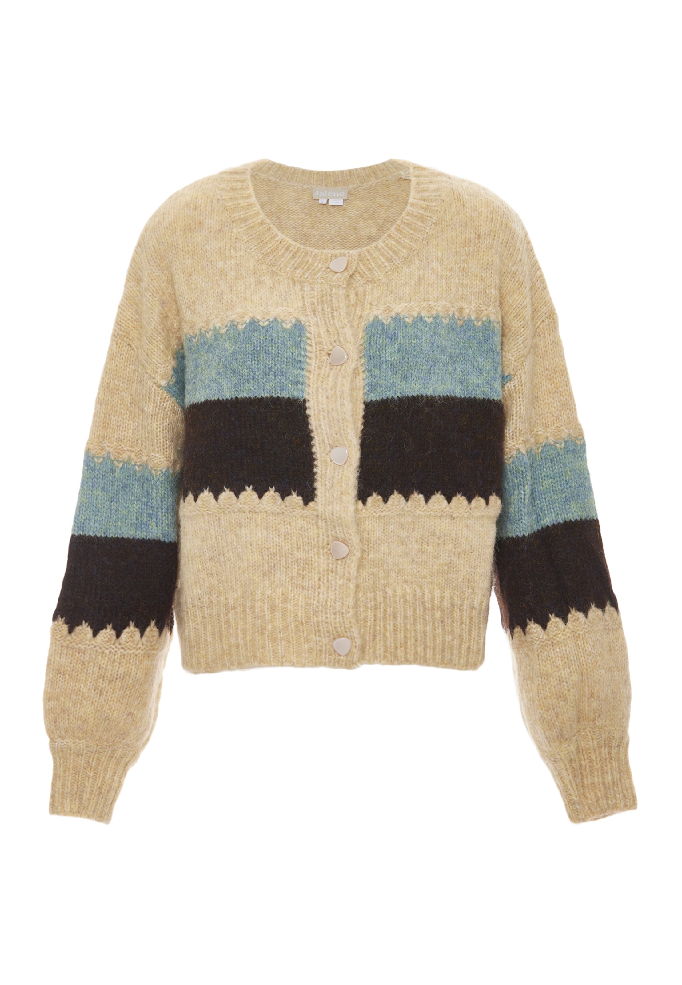 Jalene Плетена жилетка в бежово: отпред