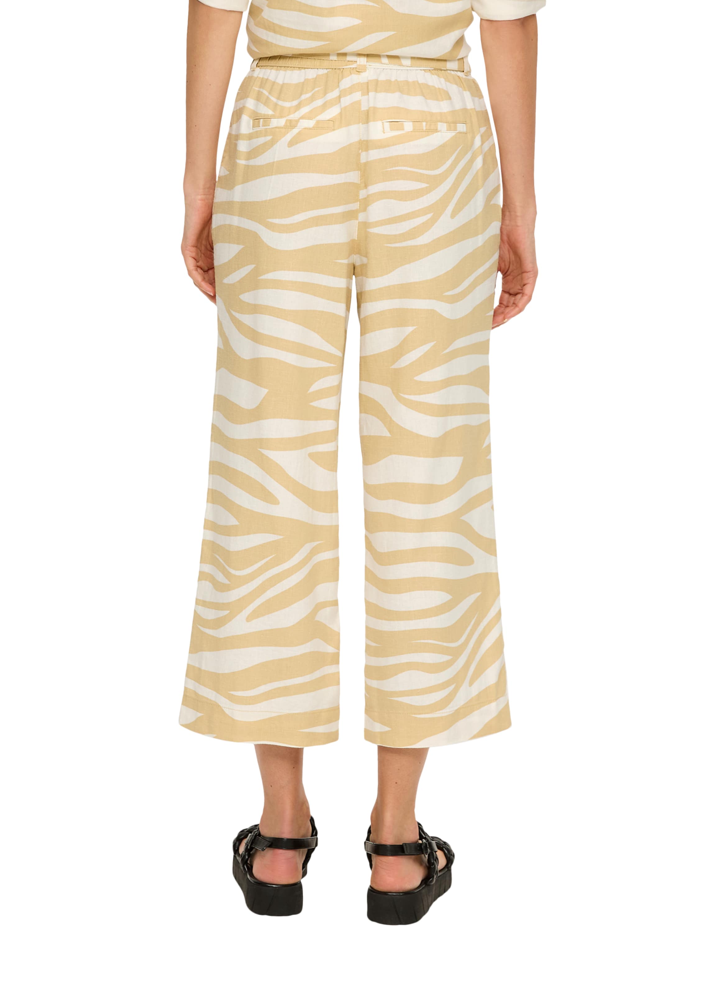 s.Oliver - Perna larga Calças em bege