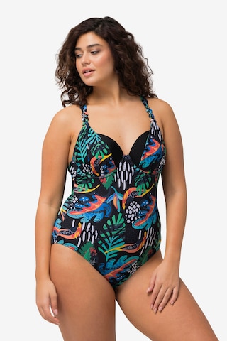 Ulla Popken Swimsuit in Black: front