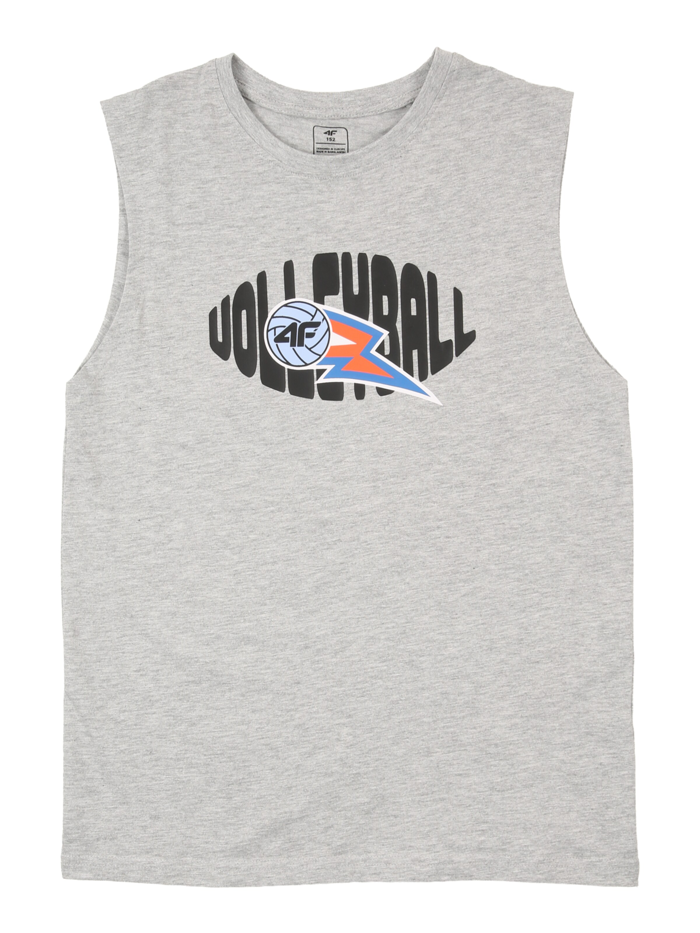 4F Junior - Camisa funcionais em cinzento: frente