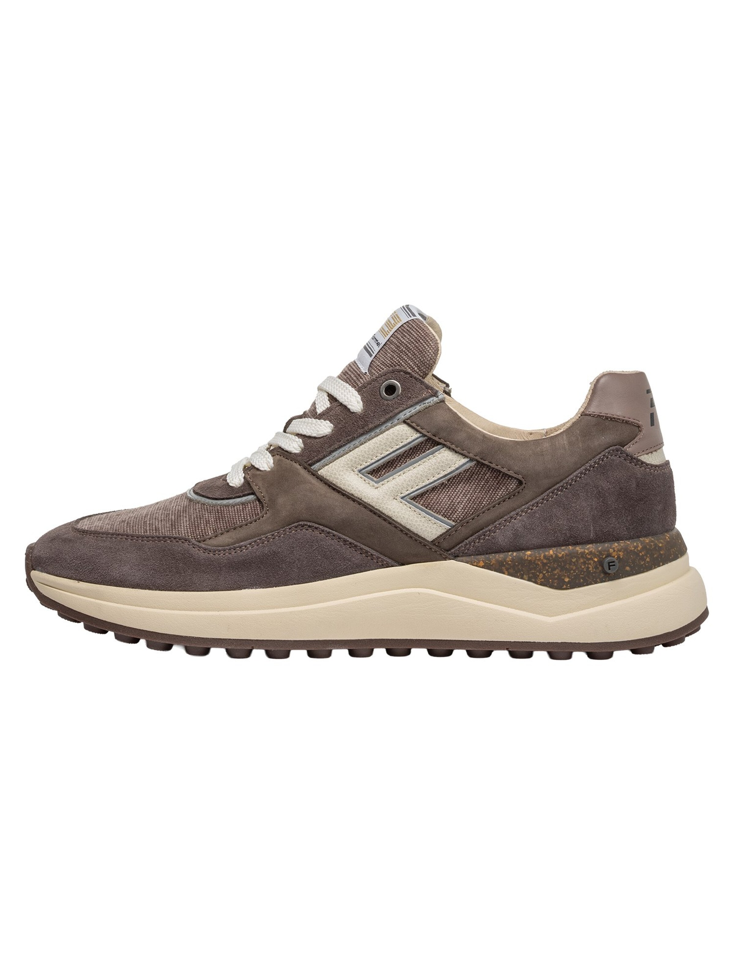 Floris van Bommel Platform trainers ' DE TRIKKER 01 ' in Beige: front