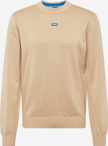 HUGO Blue Pullover 'San Cosmo' in Beige: predná strana