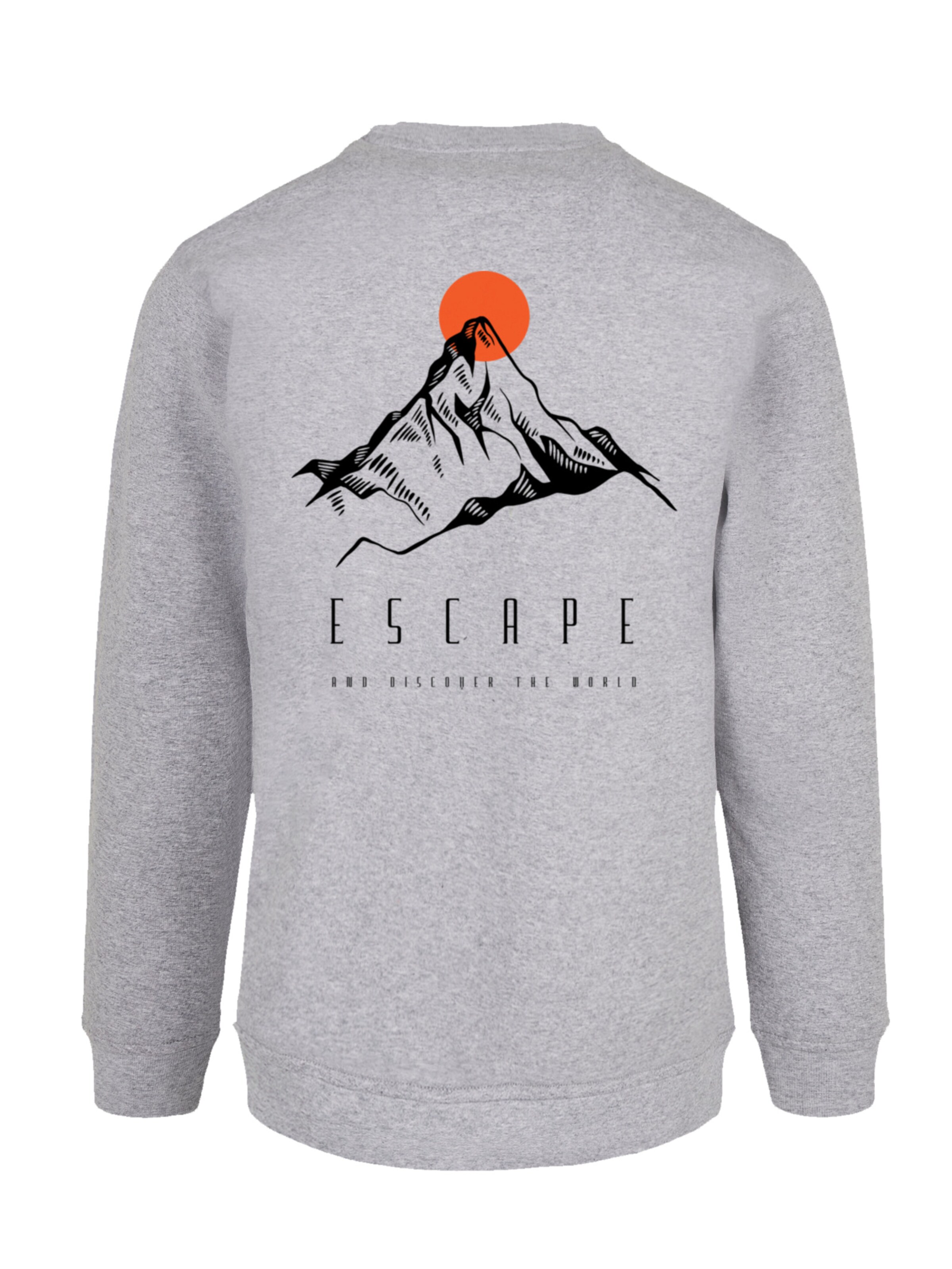F4NT4STIC Sweatshirt 'Escape Discover the World Mountain' in Grey