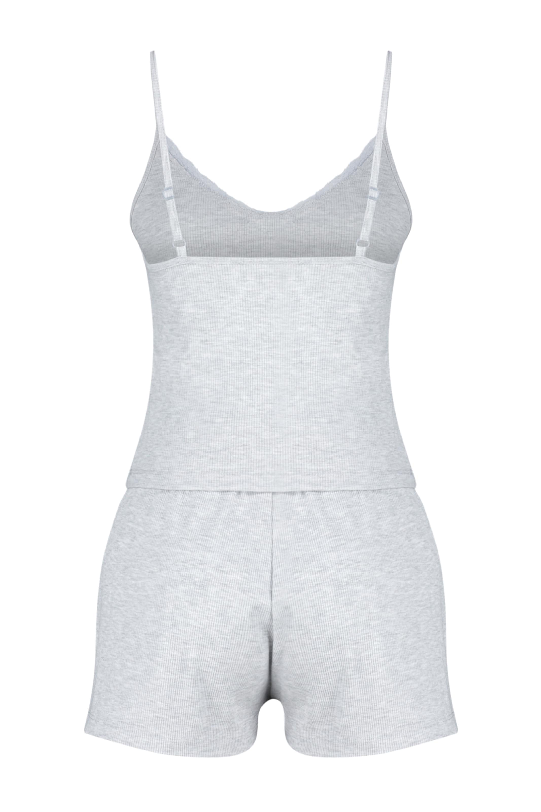 Trendyol - Pijama de pantalón corto en gris