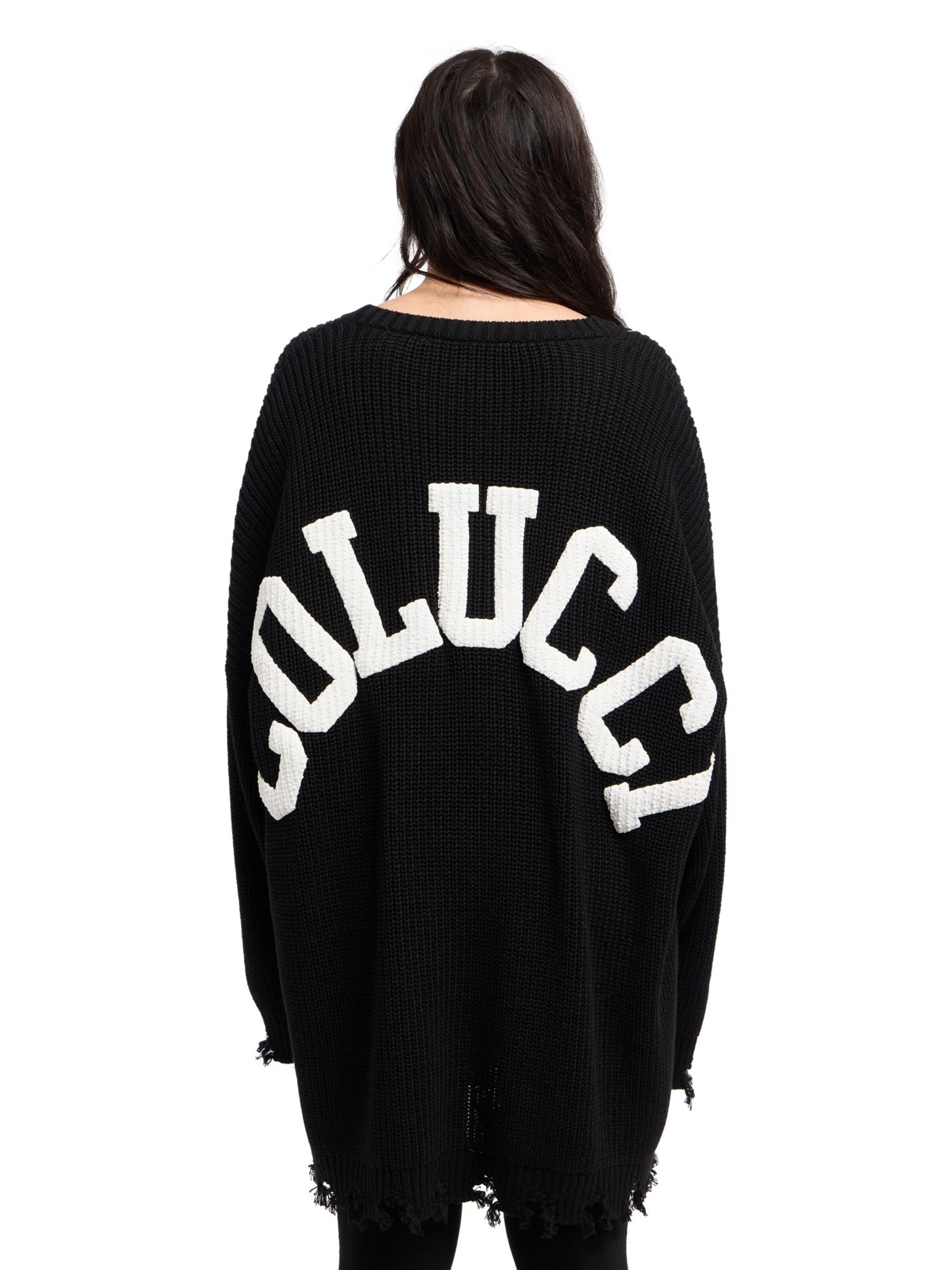 Carlo Colucci Pullover 'Di Valerio' in Schwarz: Vorderseite