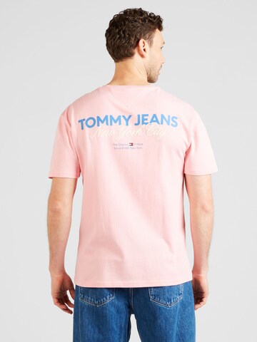 Tommy Jeans Футболка в Ярко-розовый: спереди