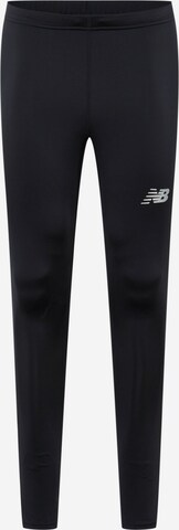 new balance Skinny Spodnie sportowe w kolorze czarny: przód