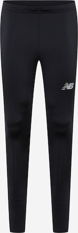 new balance Skinny Fit Спортен панталон в черно: отпред