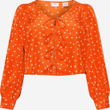 Levi's® Plus Bluse 'Fawn Tie Blouse' in Orange: predná strana