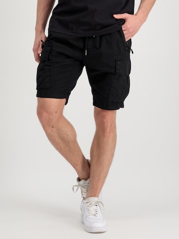 ALPHA INDUSTRIES Regular Gargohousut värissä musta: etupuoli