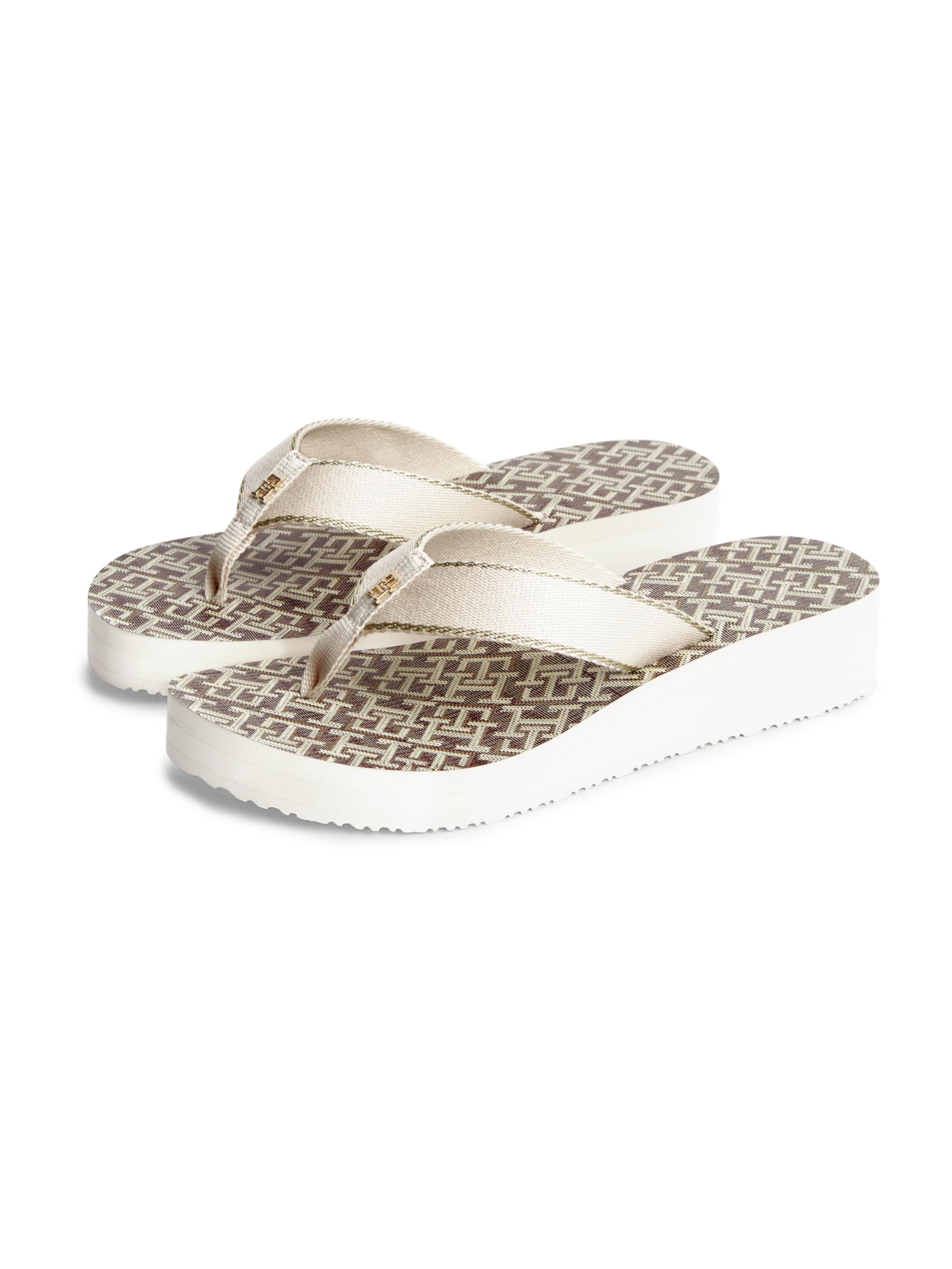 TOMMY HILFIGER Ujjelválasztó-pántos szandál - bézs