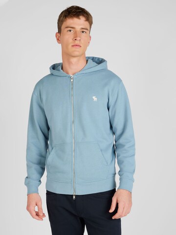 Abercrombie & Fitch Sweat jacket in Blue: front