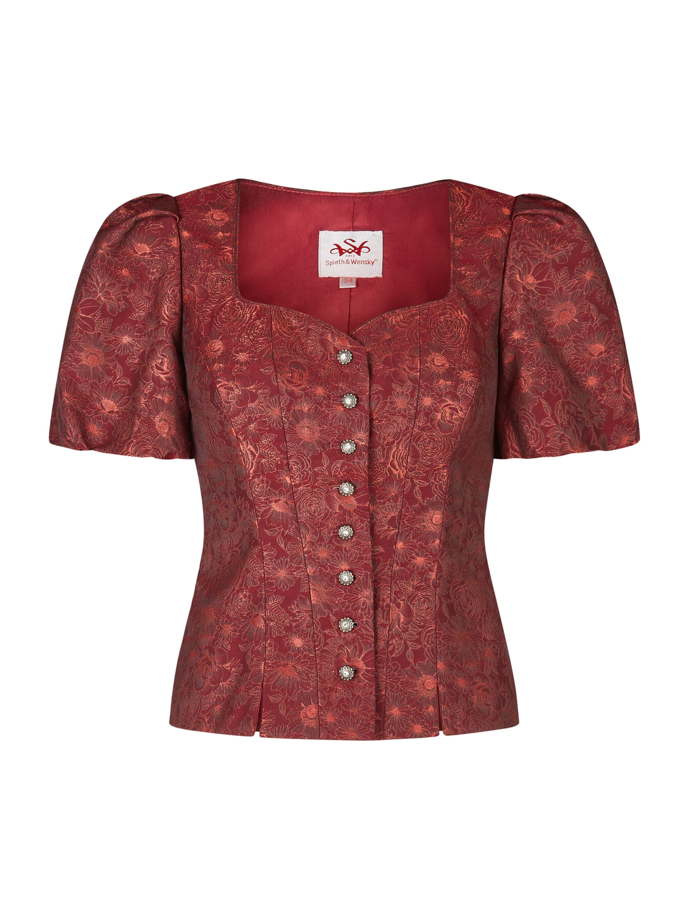 Blouse folklorique 'Kedri' SPIETH & WENSKY en rouge : devant