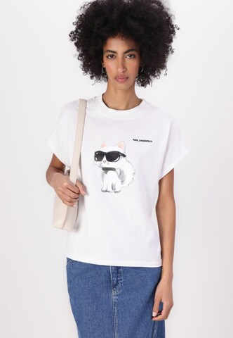 Karl Lagerfeld Tričko 'IKON AQUARELLE' - Biela