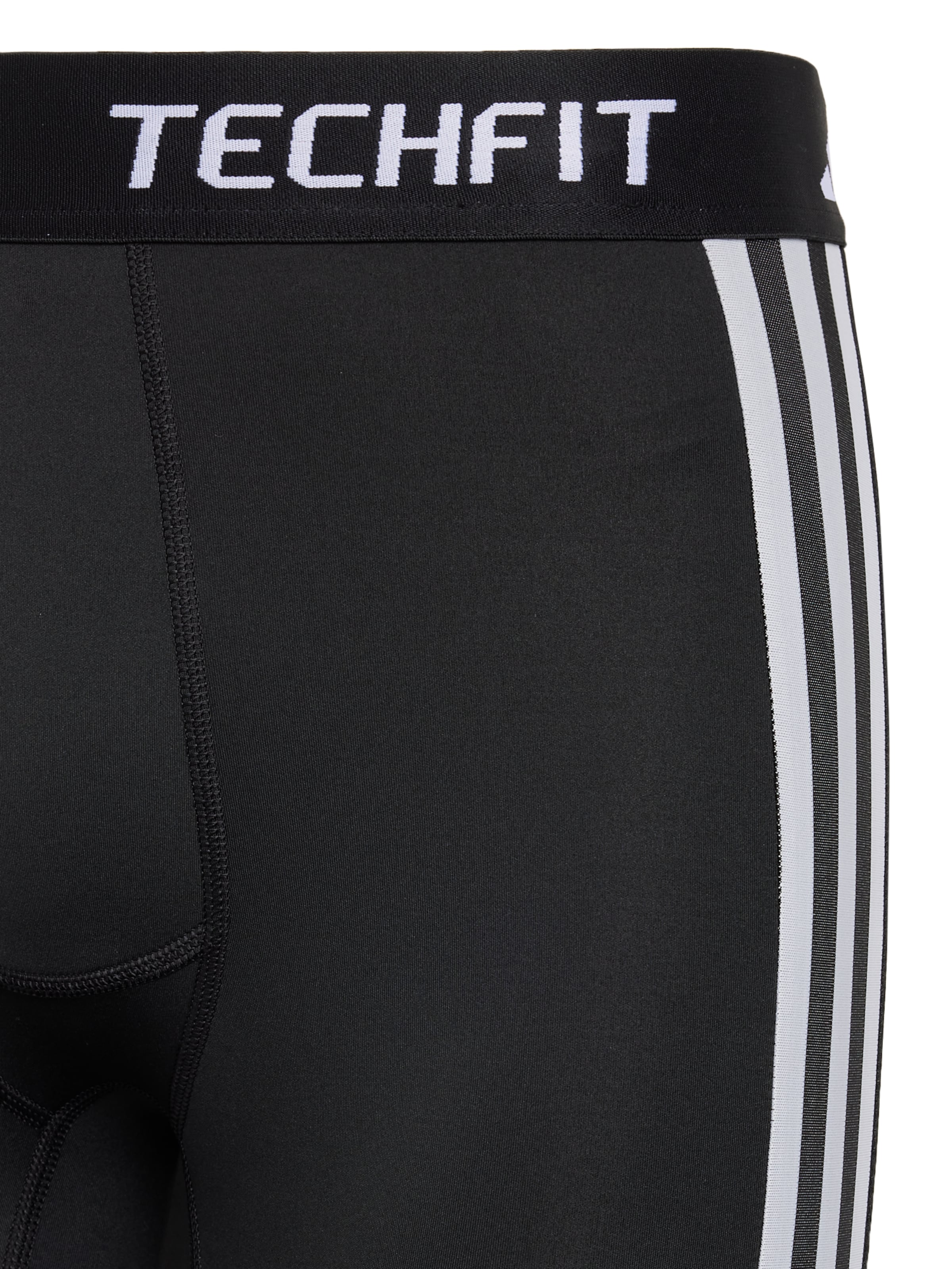 ADIDAS PERFORMANCE Skinny Sportsbukser 'TECHFIT Compression Training 3-Stripes Short' i sort