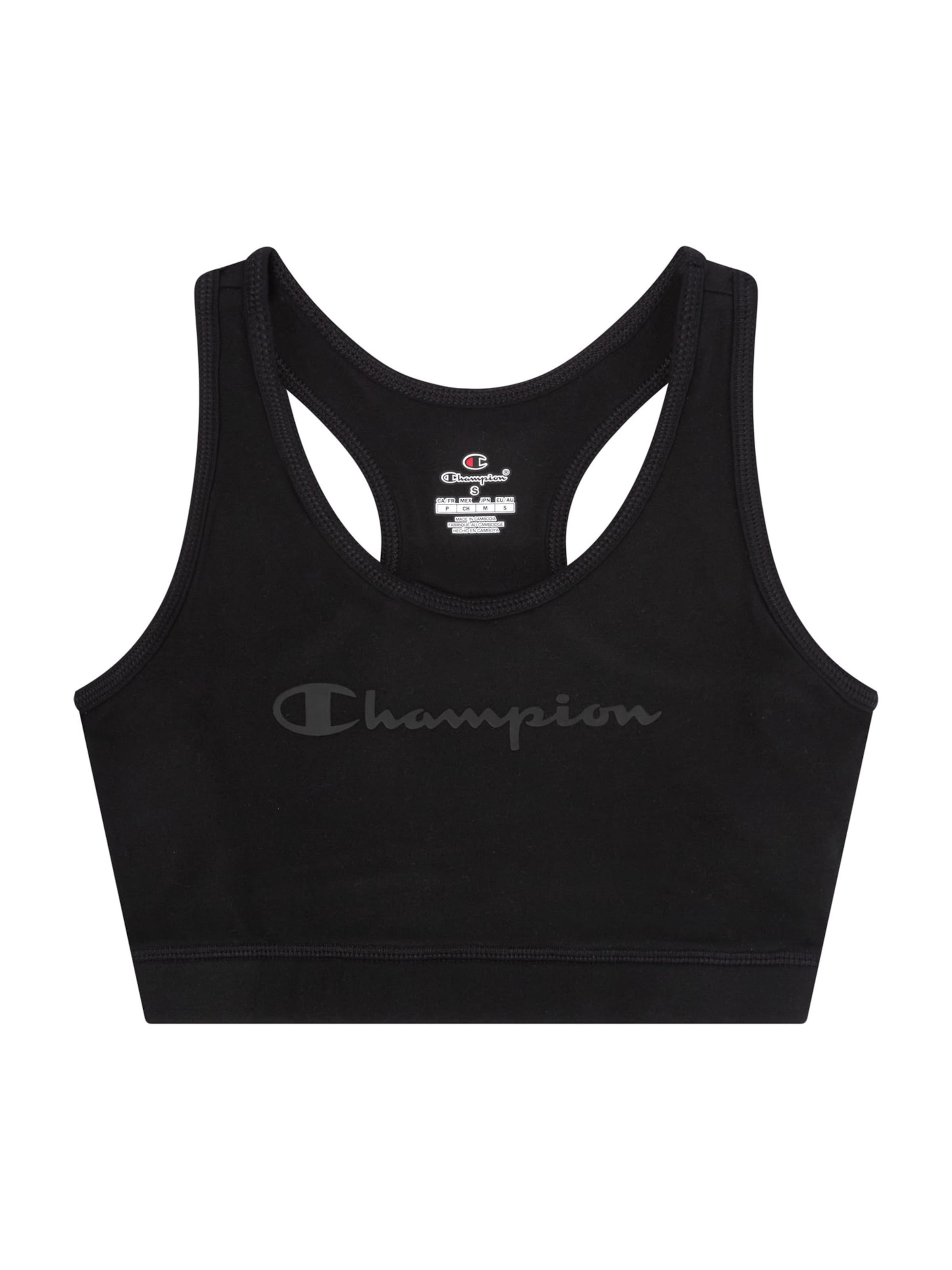 Champion Authentic Athletic Apparel - Soutien Bustier Soutien de desporto em preto: frente