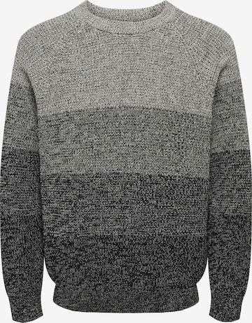 Pull-over Only & Sons en gris : devant
