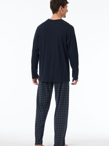 SCHIESSER Pyjama lang in Blauw