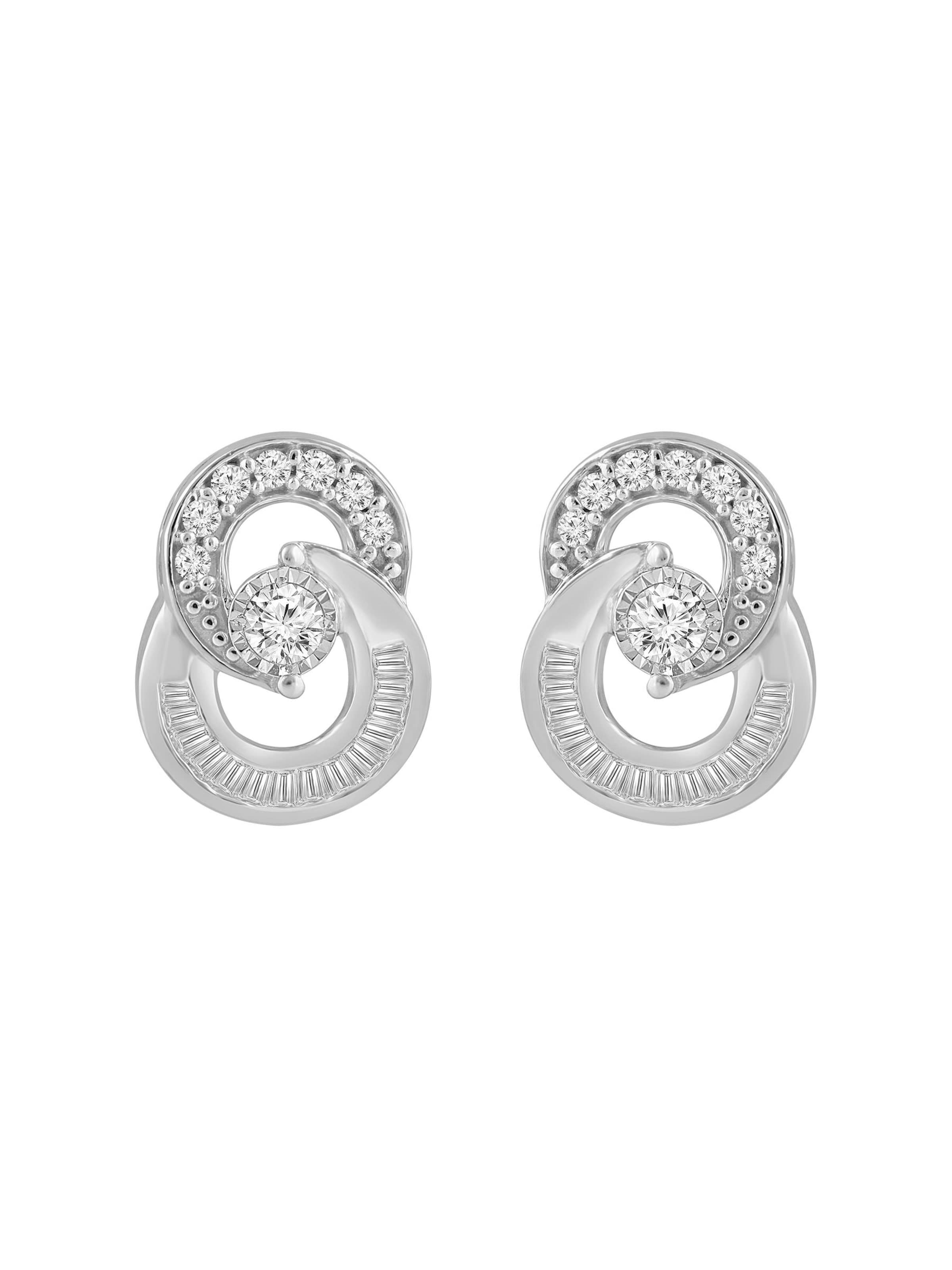 Diamant Exquis Earrings in Silver: front