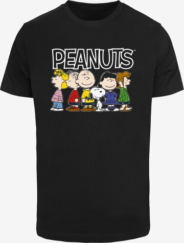 Maglietta 'Peanuts Group' di Merchcode in nero: frontale