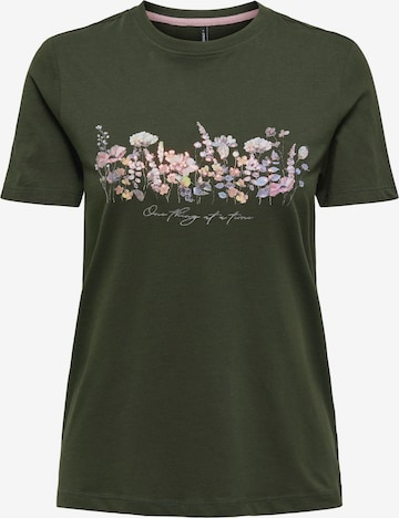 T-shirt ONLY en vert : devant