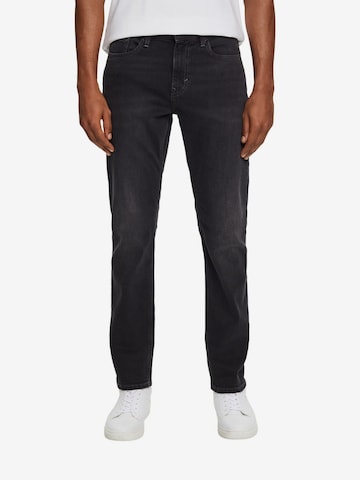 ESPRIT Slimfit Jeans in Zwart: voorkant