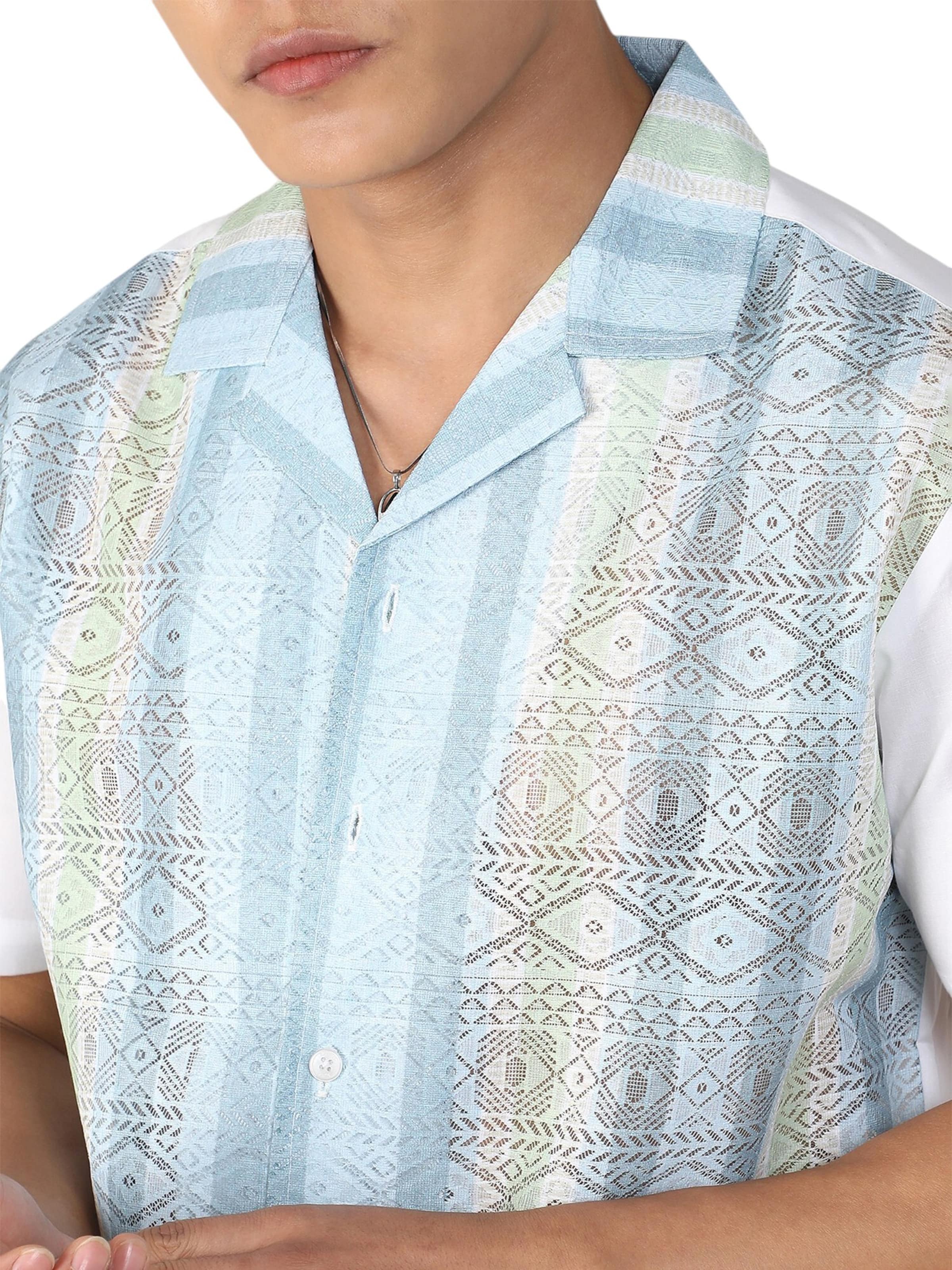 Comfort Fit Cămașă 'Tabatha' de la Campus Sutra pe albastru