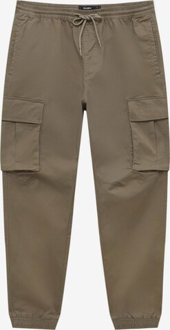 Pull&Bear Tapered Cargo trousers in Green: front