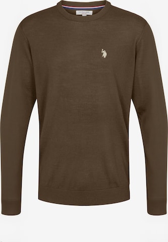 U.S. POLO ASSN. Pullover ' UMKent ' i brun: forside
