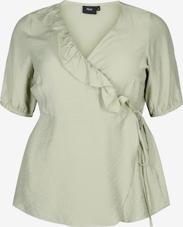 Zizzi Blouse 'XKAM' in Groen: voorkant