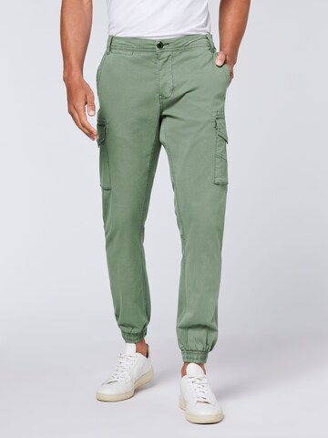 CHIEMSEE Tapered Cargo Pants in Green: front