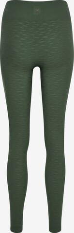 Hummel Skinny Sportbroek 'Focus Seamless' in Groen