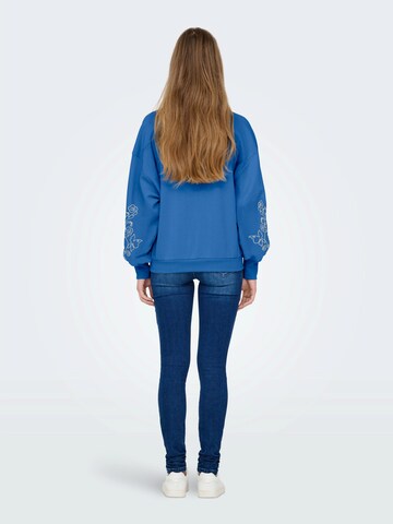 ONLY Sweatshirt 'ONLBROOKE' in Blau
